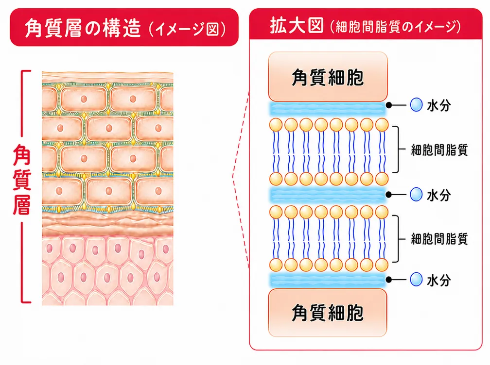 角質細胞間脂質のラメラ構造