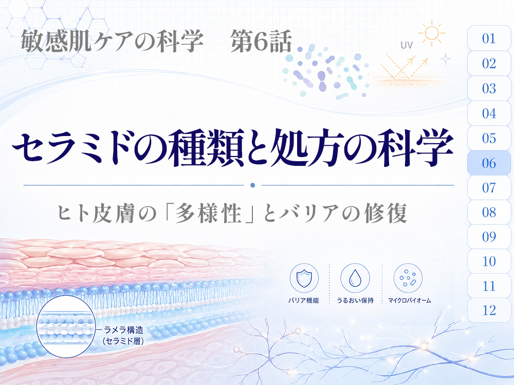 セラミドの種類と処方の科学ーヒト皮膚の多様性とバリアの修復